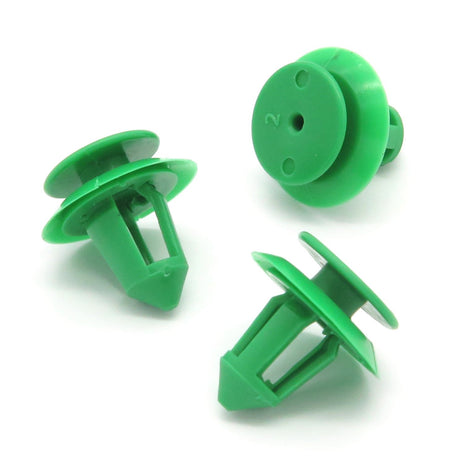 Interior Trim Panel & Moulding Clips With Plastic Washer, Green