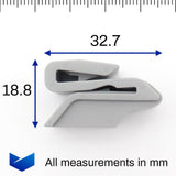Bumper Bracket Clip, Grey - image 2