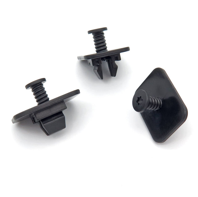 Screw Fit Bumper Clip, Rectangular Collar, Black