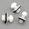 Bumper Slider Clip, White with Washer