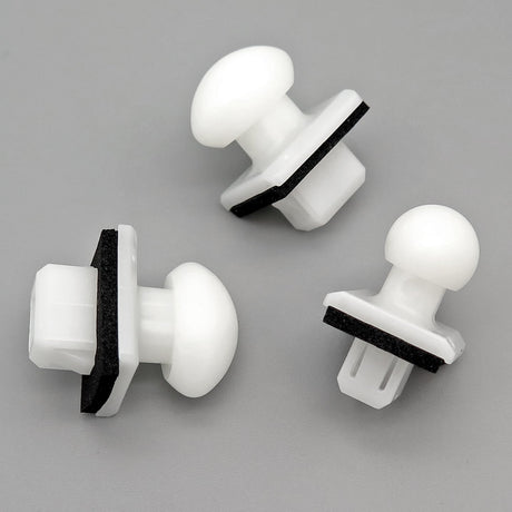 Bumper Slider Clip, White with Washer