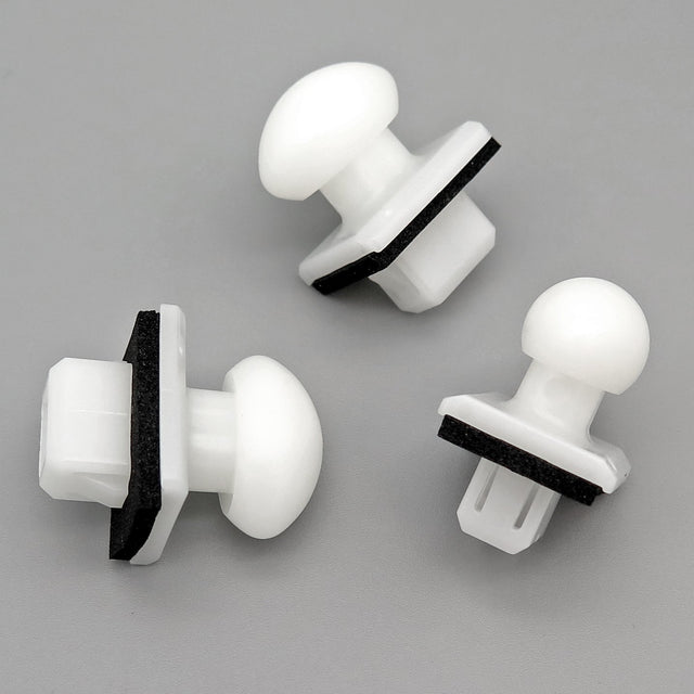 Bumper Slider Clip, White with Washer