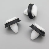Exterior Moulding Clip, White with Integrated Rubber Seal