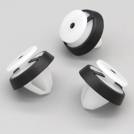 Trim Panel & Moulding Clip, White with Rubber Seal