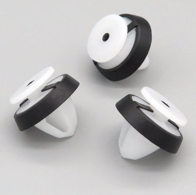 Trim Panel & Moulding Clip, White with Rubber Seal