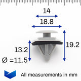 Moulding Clip, Grey with Foam Washer - image 2