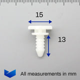 Trim Panel Clips, White - image 2