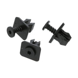 Square Collar Screw Fit Clip, Black