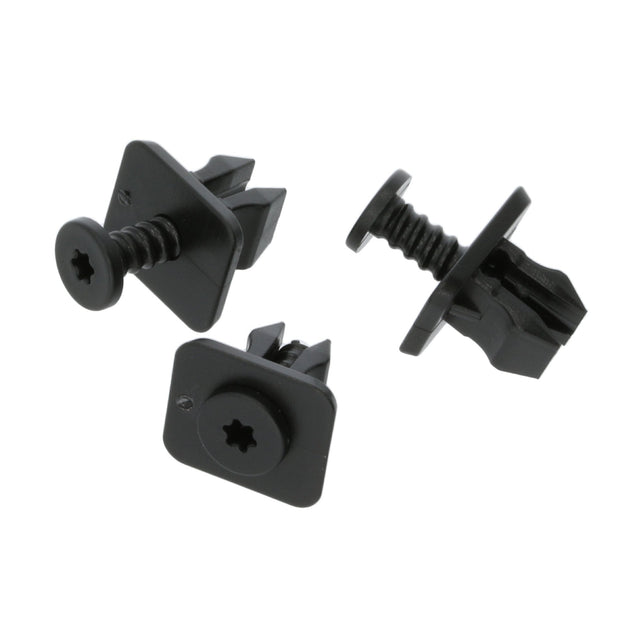Square Collar Screw Fit Clip, Black