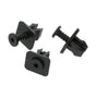 Square Collar Screw Fit Clip, Black