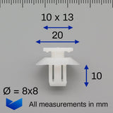 Exterior Moulding Clips, White - image 2