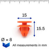 Moulding Clip, Orange - image 2