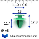 Moulding & Trim Panel Clip, Green - image 2
