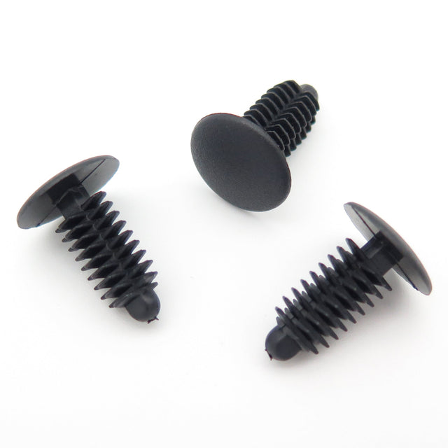 Fir Tree Trim Clip, 6-7mm Hole, 14mm Head, Black