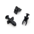 Plastic Fastener, Screw Fit Rivet, Rectangular Collar, Black