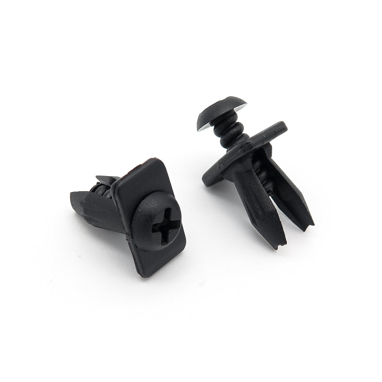 Plastic Fastener, Screw Fit Rivet, Rectangular Collar, Black - image 3