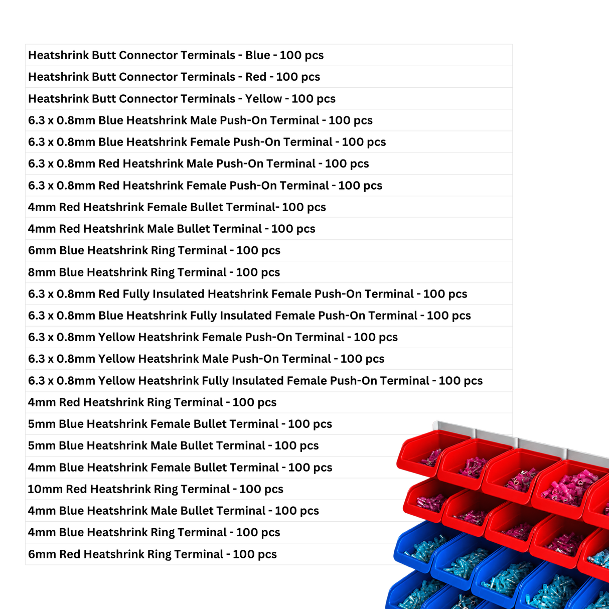 2400pcs Heatshrink Electrical Station - [Free 24 Bin Storage]