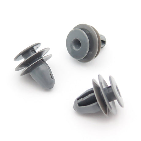 Trim Moulding Clip, 9mm Hole, Grey
