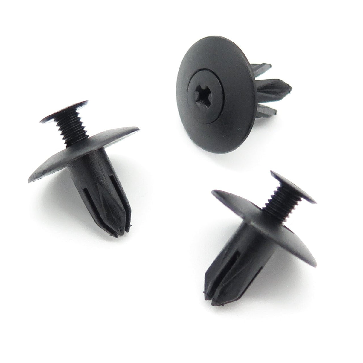 Screw Fit Expanding Plastic Rivet, 6.5mm Hole, Black