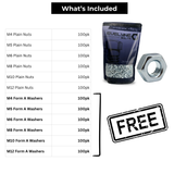 600pc Plain Nut Set - [Free Form A Washers - 600pc]