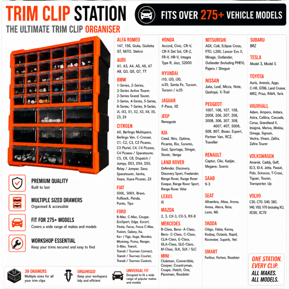GreaseApe Trim Clip Station - 1000pcs [ Free Cabinet ]