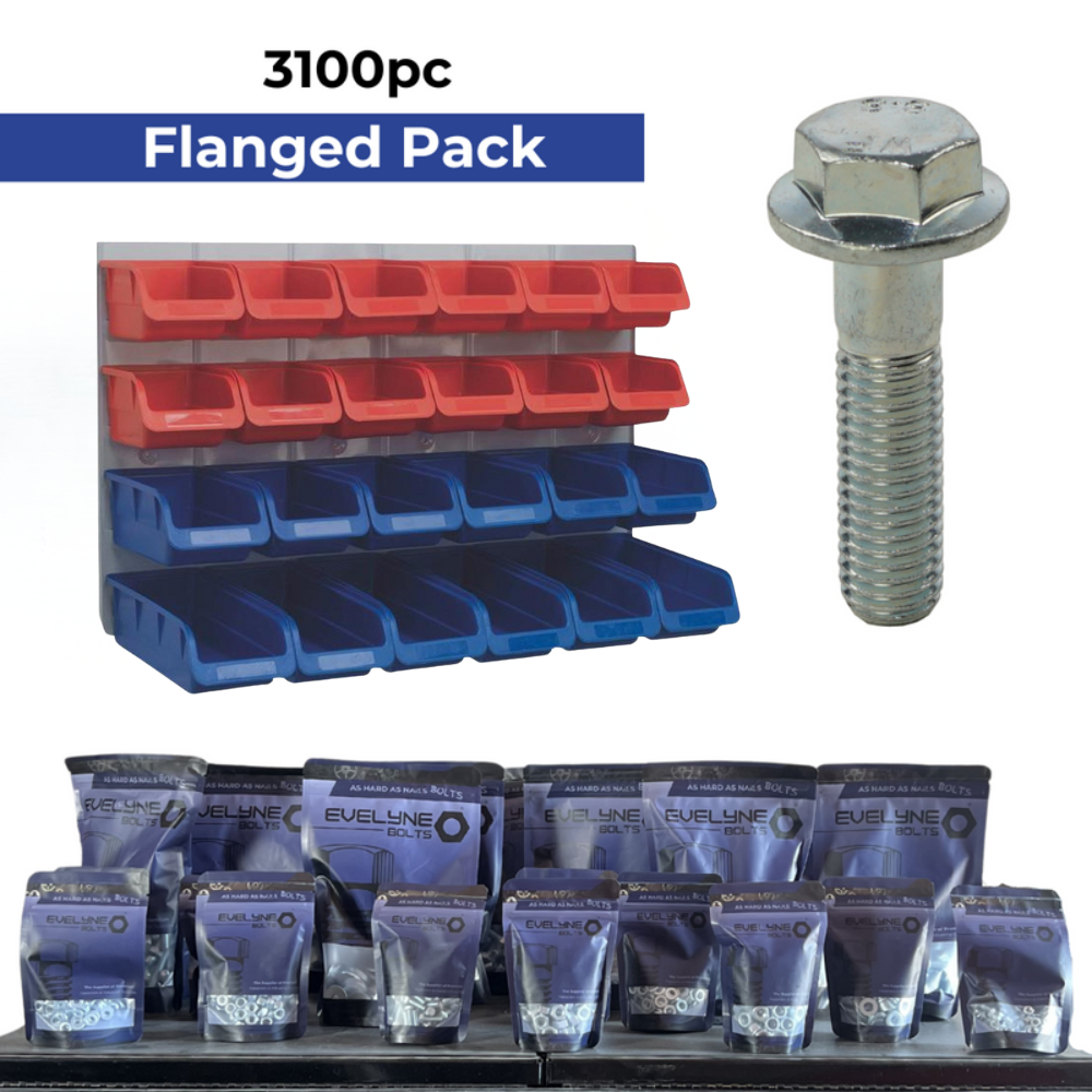3100pc Nut, Bolt & Washer Pack [Flanged Pack]