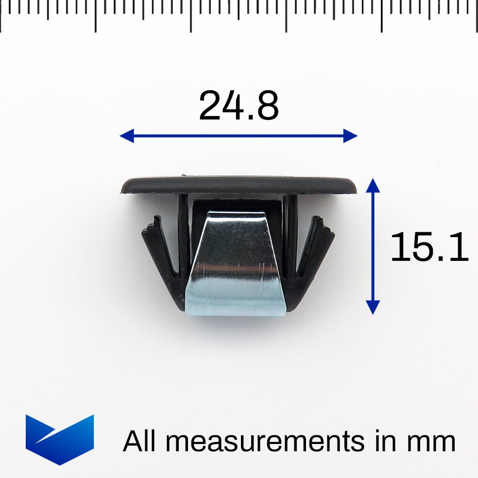 Insert Clip with Metal Spring, Black - image 2