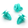 Trim Panel Clip, 8mm Hole, Turquoise