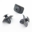 10mm Screw Fit Rivet, Rectangular Collar, Black
