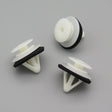 Exterior Side Moulding & Trim Clip, White with Washer