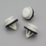 Exterior Side Moulding & Trim Clip, White with Washer