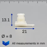Exterior Moulding Clips with Rubber Grommet - image 2