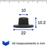Plastic Nut, 22mm Collar - image 2