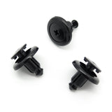 Push Fit Plastic Rivet, 8mm Hole, 20mm Collar, Black, Easy Release