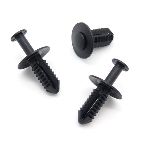 Push Fit Plastic Rivet, 6.5mm Hole, 16mm Collar, Black