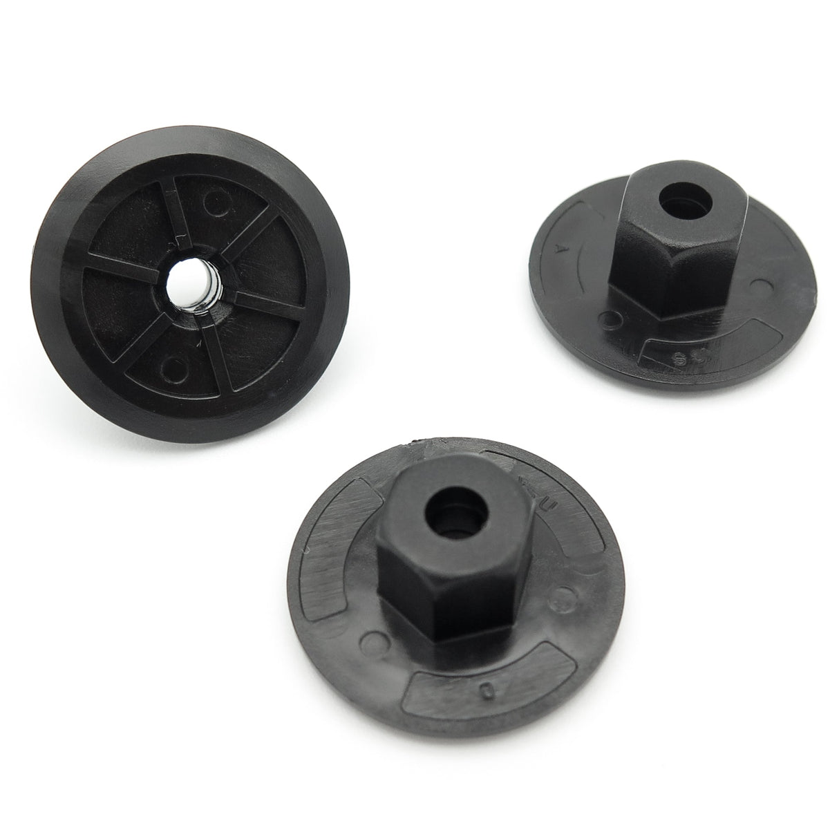 Plastic Nut, 24mm Collar, Black