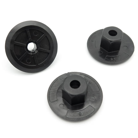Plastic Nut, 24mm Collar, Black