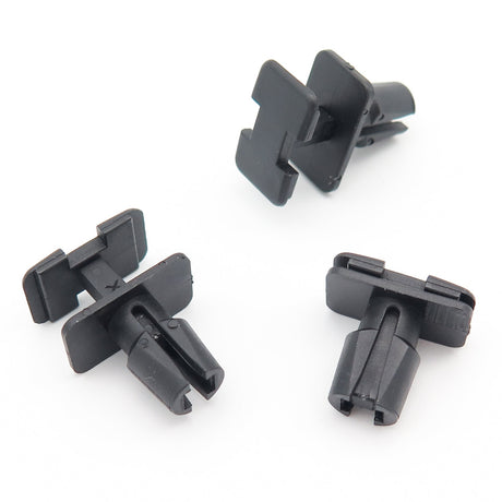 Push Fit Plastic Clip, Rectangular Collar, Black