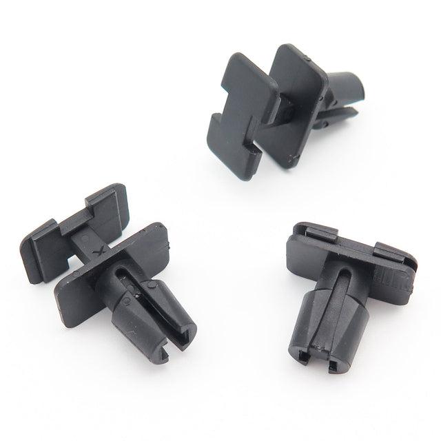 Push Fit Plastic Clip, Rectangular Collar, Black