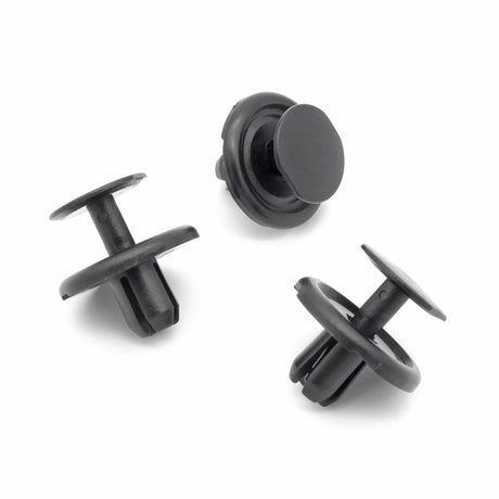 7mm Plastic Push Fit Rivet, Black
