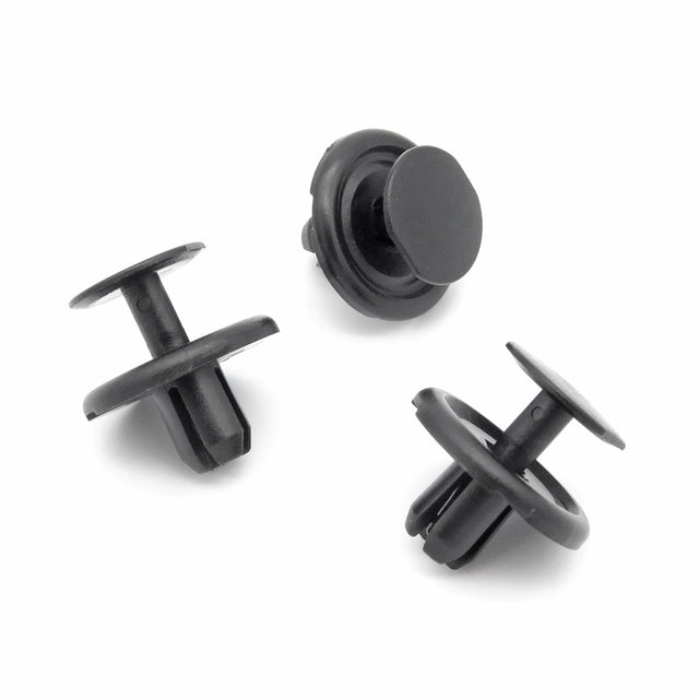 7mm Plastic Push Fit Rivet, Black