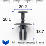 Push Fit Plastic Fastener, Black - image 2
