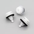 Exterior Moulding Clip, White with Washer