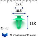 Trim Panel Clip, Green - image 2
