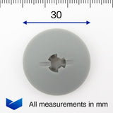 Upholstery & Trim Retainer, Grey - image 2