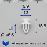 Small Interior Trim Clip, White - image 2