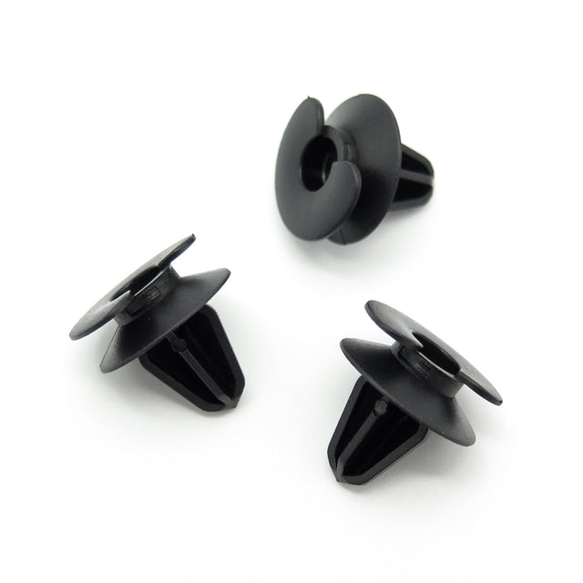 Interior Trim Clip, Black, with Crescent Head