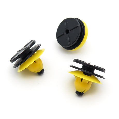 Plastic Trim & Moulding Clip, Black / Yellow