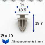 Panel & Trim Moulding Clip, Grey - image 2