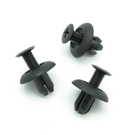 Screw Fit Plastic Rivet, Black
